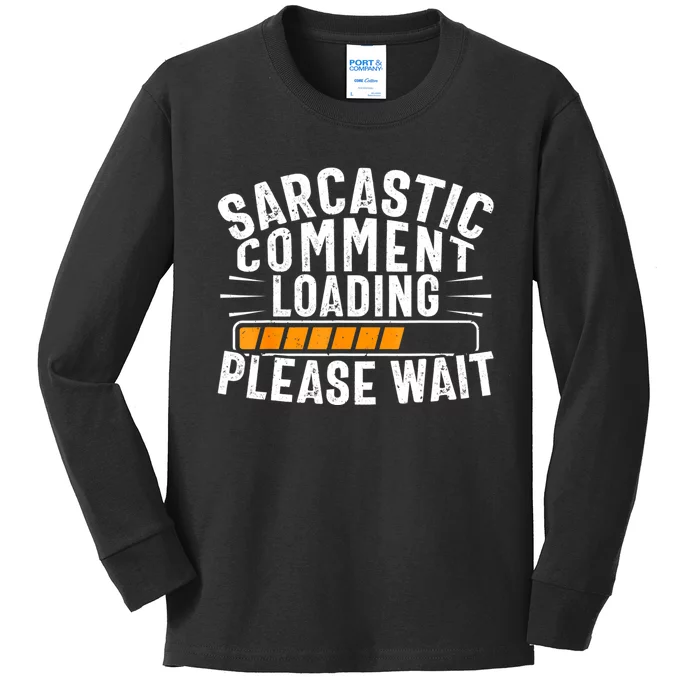 Sarcasm , Sarcastic Tee, Novelty Humor , Witty Kids Long Sleeve Shirt