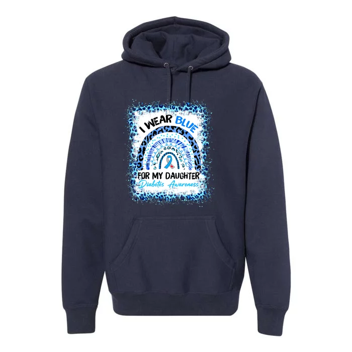 Support Squad Type 1 Diabetes Awareness T1D Blue Ribbon Premium Hoodie