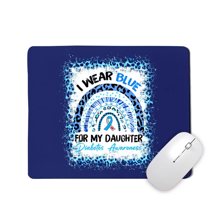 Support Squad Type 1 Diabetes Awareness T1D Blue Ribbon Mousepad