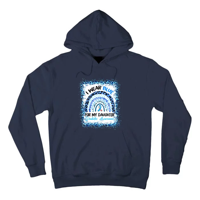 Support Squad Type 1 Diabetes Awareness T1D Blue Ribbon Tall Hoodie