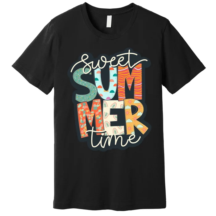 Sweet Summer Time Retro Vintage Graphic Premium T-Shirt