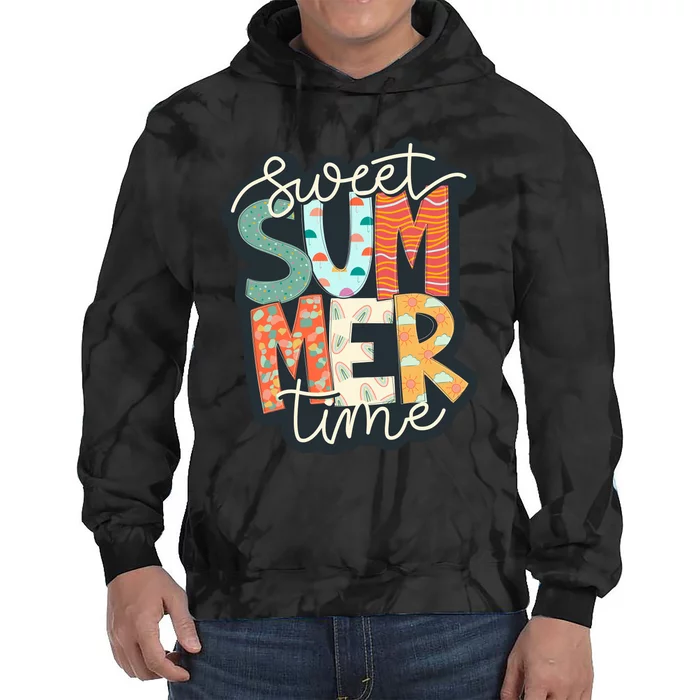 Sweet Summer Time Retro Vintage Graphic Tie Dye Hoodie