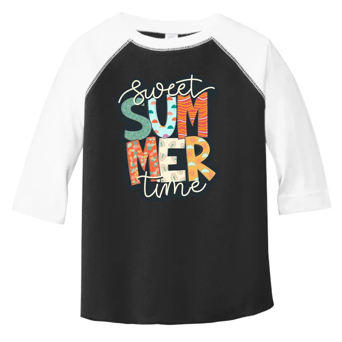 Sweet Summer Time Retro Vintage Graphic Toddler Fine Jersey T-Shirt