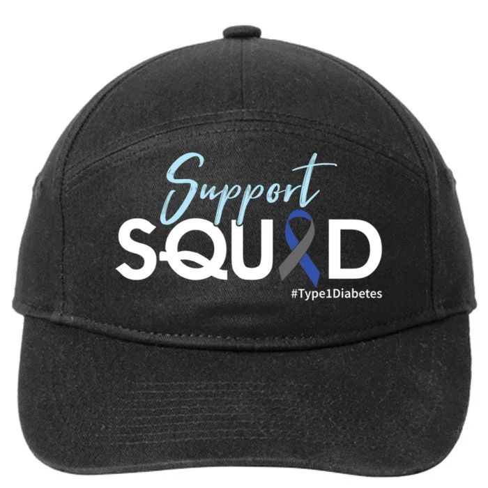 Support Squad Type 1 Diabetes Awareness 7-Panel Snapback Hat