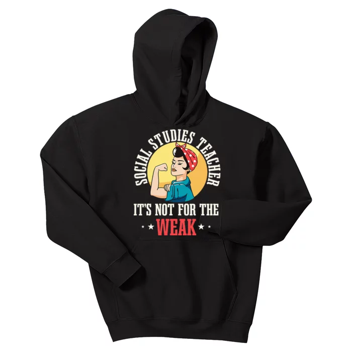 Social Studies Teacher School Educator Professor Worker Kids Hoodie