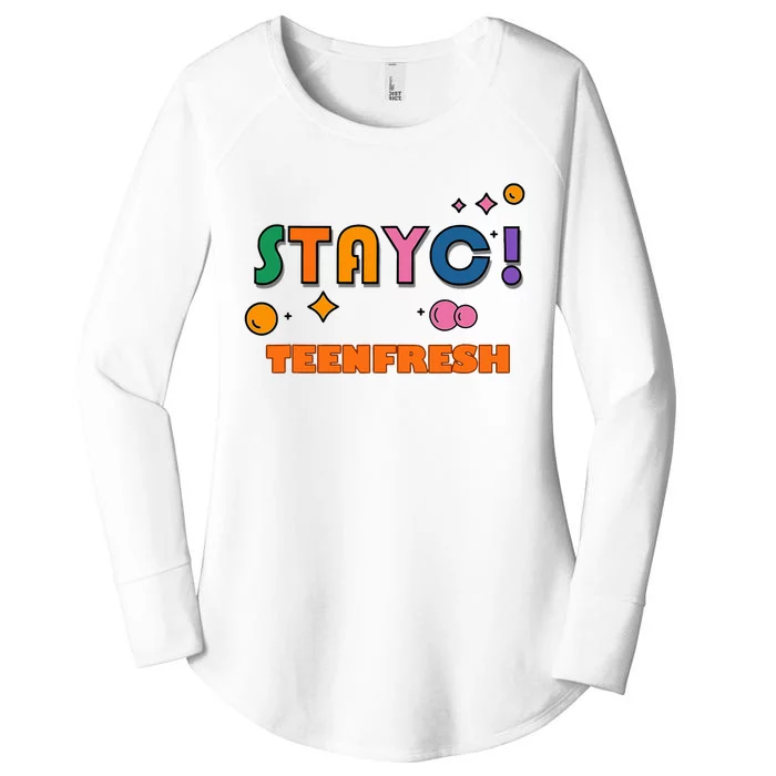 Staycteenfresh Women's Perfect Tri Tunic Long Sleeve Shirt