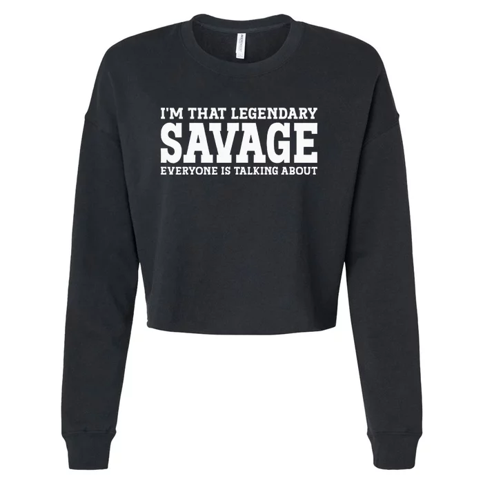 Savage Surname Team Family Last Name Savage Cropped Pullover Crew