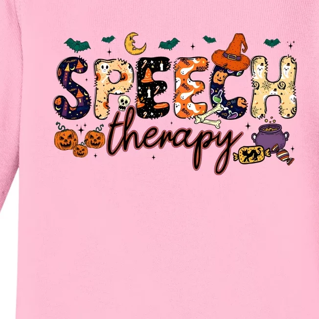 Slp Speech Therapist Halloween Baby Long Sleeve Bodysuit