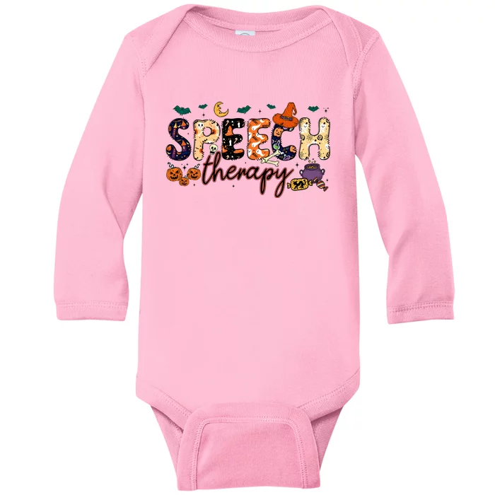 Slp Speech Therapist Halloween Baby Long Sleeve Bodysuit