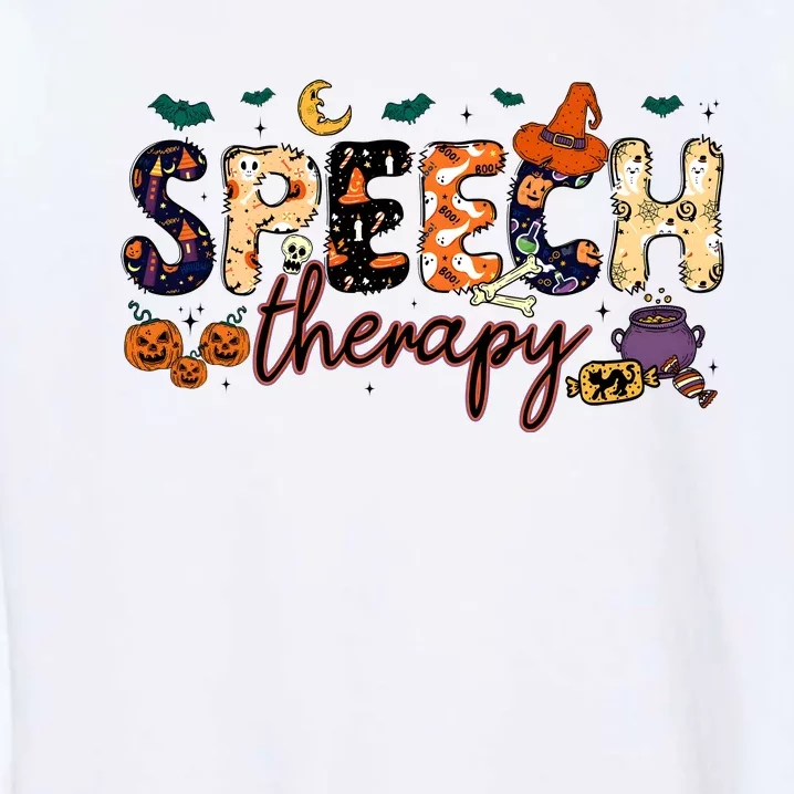 Slp Speech Therapist Halloween Garment-Dyed Sweatshirt