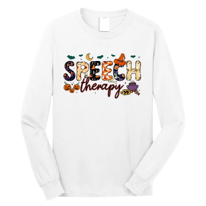 Slp Speech Therapist Halloween Long Sleeve Shirt