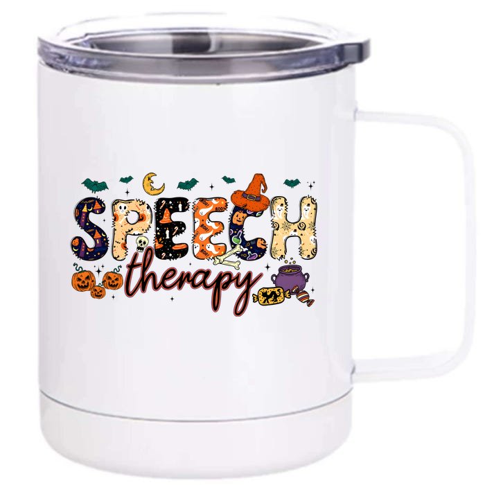 Slp Speech Therapist Halloween 12 oz Stainless Steel Tumbler Cup