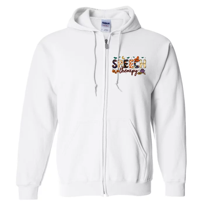 Slp Speech Therapist Halloween Full Zip Hoodie