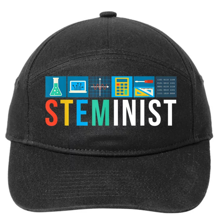 Steminist Science Technology Engineering Math STEM 7-Panel Snapback Hat