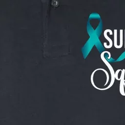 Support Squad Teal Ribbon Stop Sexual Assault Awareness Softstyle Adult Sport Polo