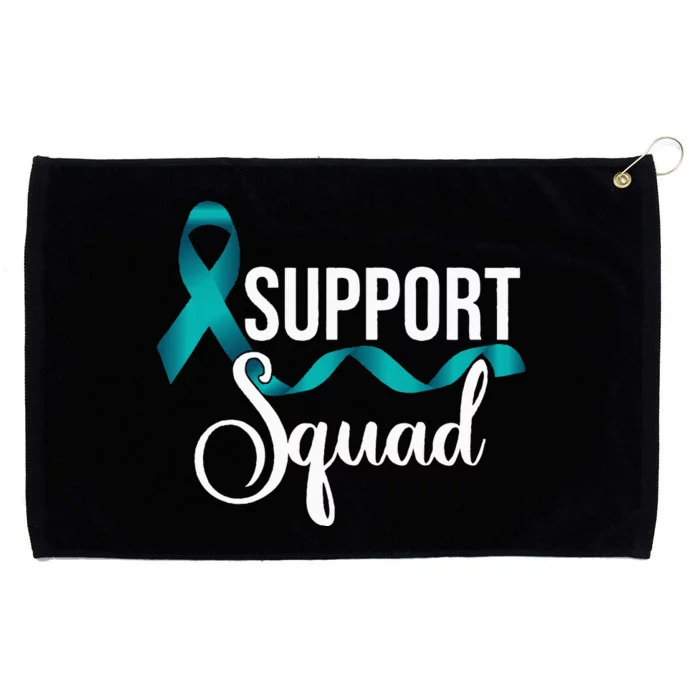 Support Squad Teal Ribbon Stop Sexual Assault Awareness Grommeted Golf Towel