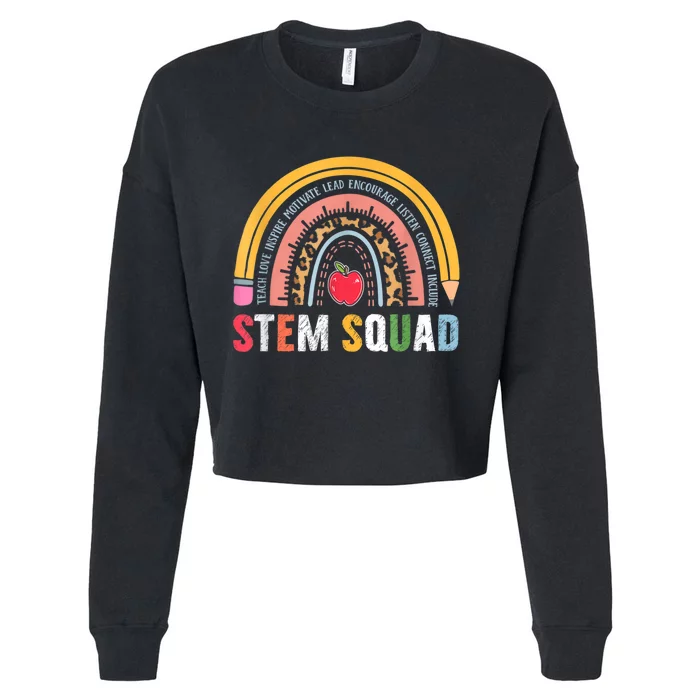 Steminist STEM Teacher Science Technology Engineering Math Cropped Pullover Crew