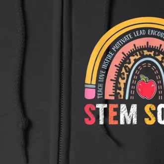 Steminist STEM Teacher Science Technology Engineering Math Full Zip Hoodie