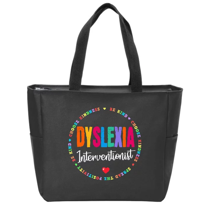 School Support Team Dyslexia Interventionist Squad Reading Zip Tote Bag