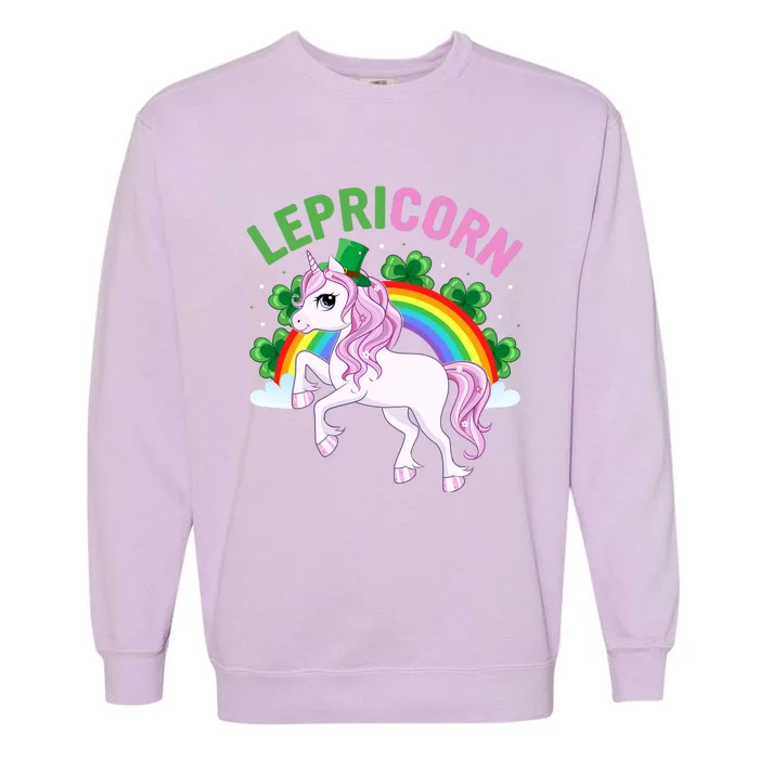 Lepricorn St Patricks Day Garment-Dyed Sweatshirt