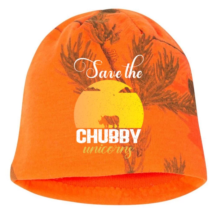 Sunset Save The Chubby Unicorns Animal Rights Great Gift Kati - Camo Knit Beanie