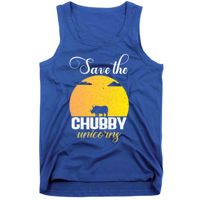 Sunset Save The Chubby Unicorns Animal Rights Great Gift Tank Top