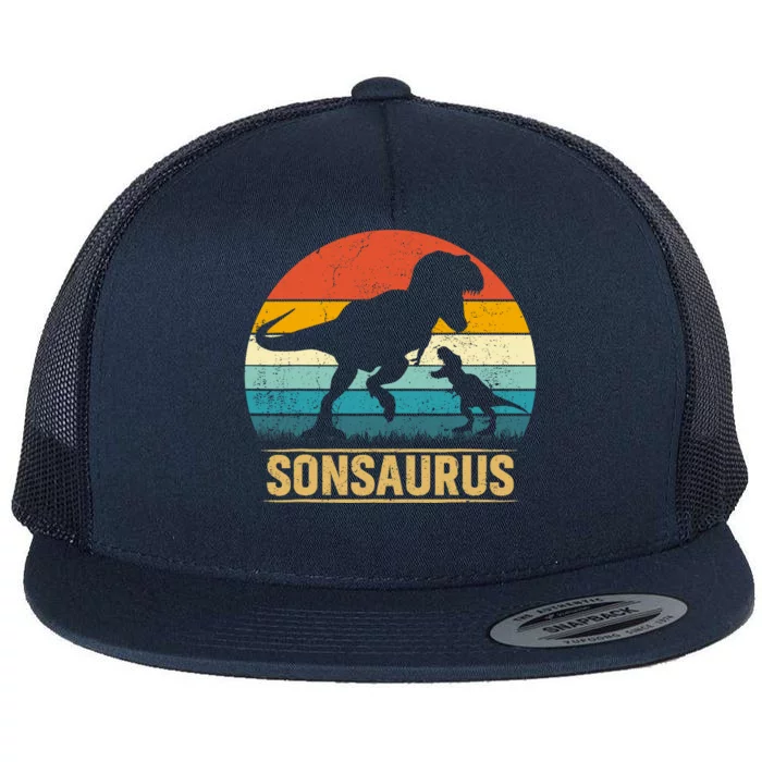 Son Saurus T Rex Dinosaur SonSaurus Matching Family Flat Bill Trucker Hat