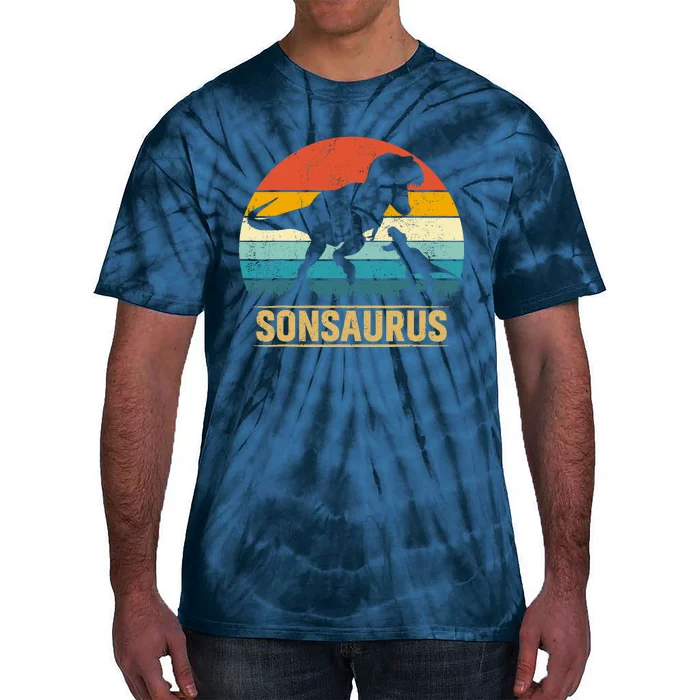 Son Saurus T Rex Dinosaur SonSaurus Matching Family Tie-Dye T-Shirt