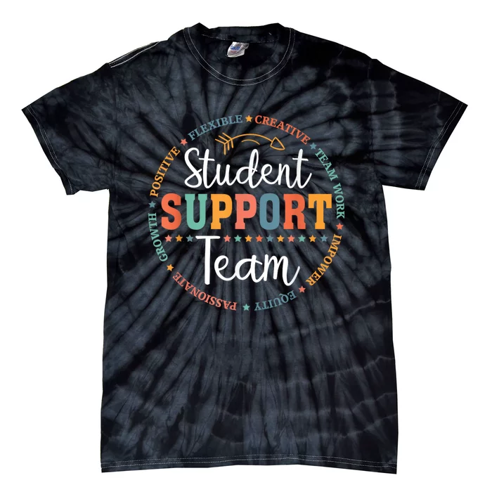 Student Support Team Counselor Social Worker Teacher Crew Tie-Dye T-Shirt