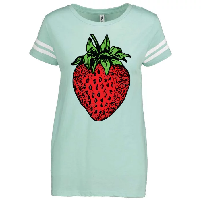 Strawberry Enza Ladies Jersey Football T-Shirt