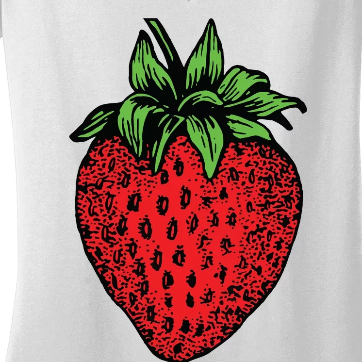 Strawberry Women's V-Neck T-Shirt