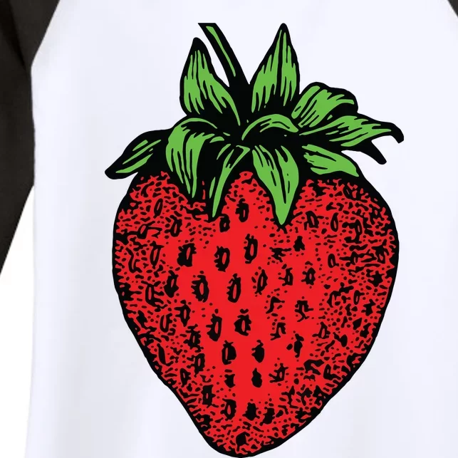 Strawberry Women's Tri-Blend 3/4-Sleeve Raglan Shirt