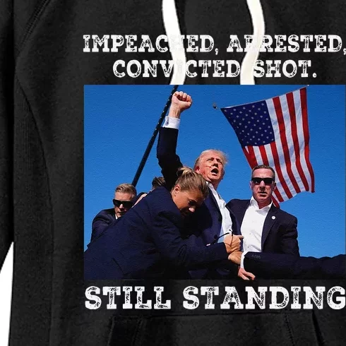 Still Standing Trump 2024 Women's Fleece Hoodie