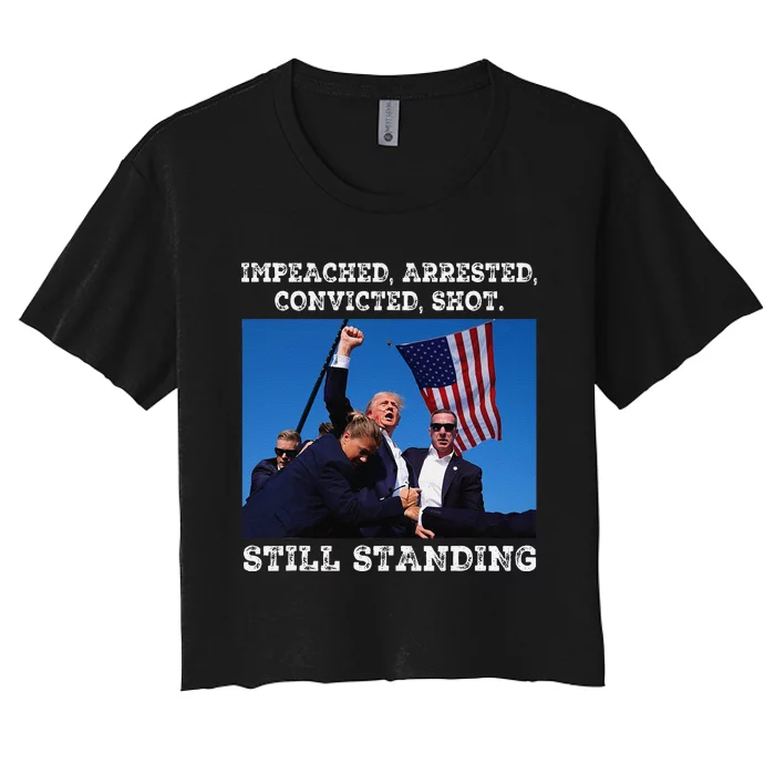 Still Standing Trump 2024 Women's Crop Top Tee