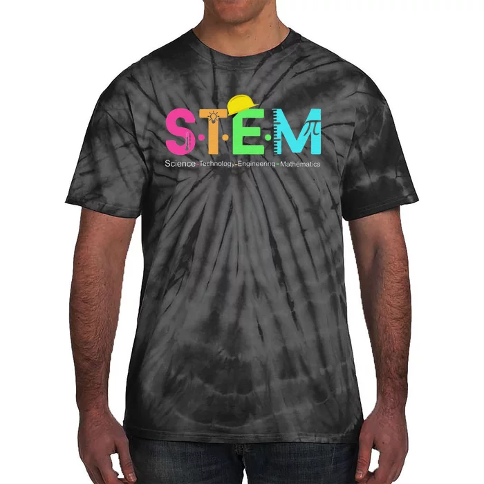 STEM Science Technology Engineering Math Teacher Tie-Dye T-Shirt