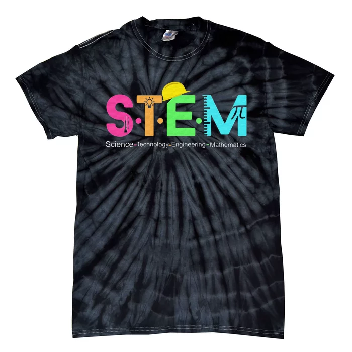 STEM Science Technology Engineering Math Teacher Tie-Dye T-Shirt