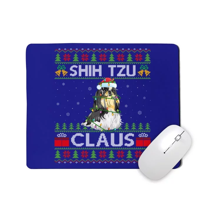 Santa Shih Tzu Dog Xmas Lighting Ugly Shih Tzu Christmas Gift Mousepad