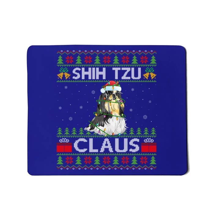 Santa Shih Tzu Dog Xmas Lighting Ugly Shih Tzu Christmas Gift Mousepad