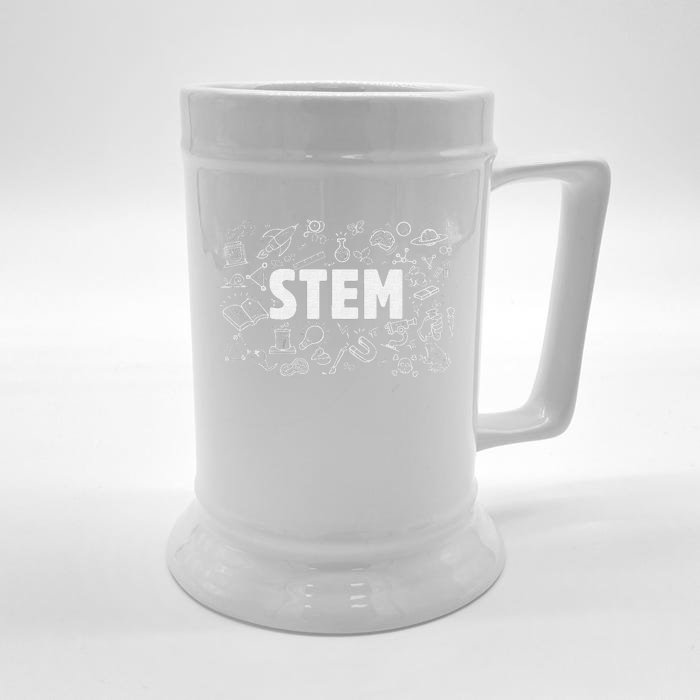 STEM Science Technology Engineering Math Teacher Front & Back Beer Stein