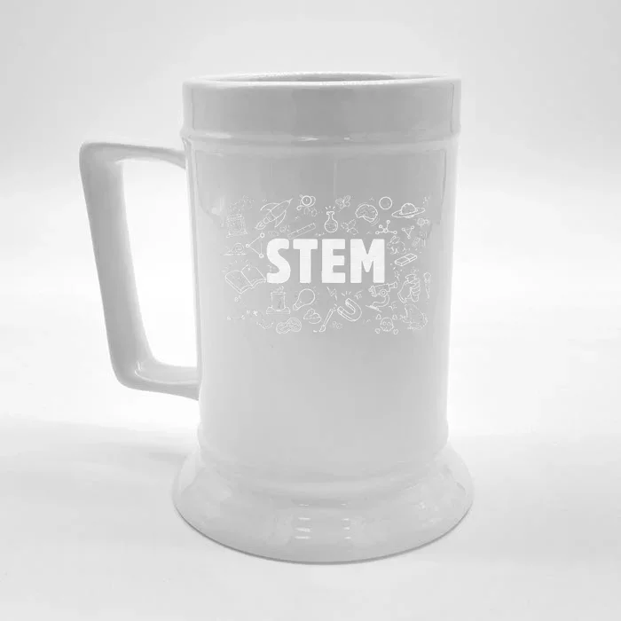 STEM Science Technology Engineering Math Teacher Front & Back Beer Stein