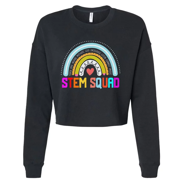 Steminist STEM Teacher Science Technology Engineering Math Cropped Pullover Crew