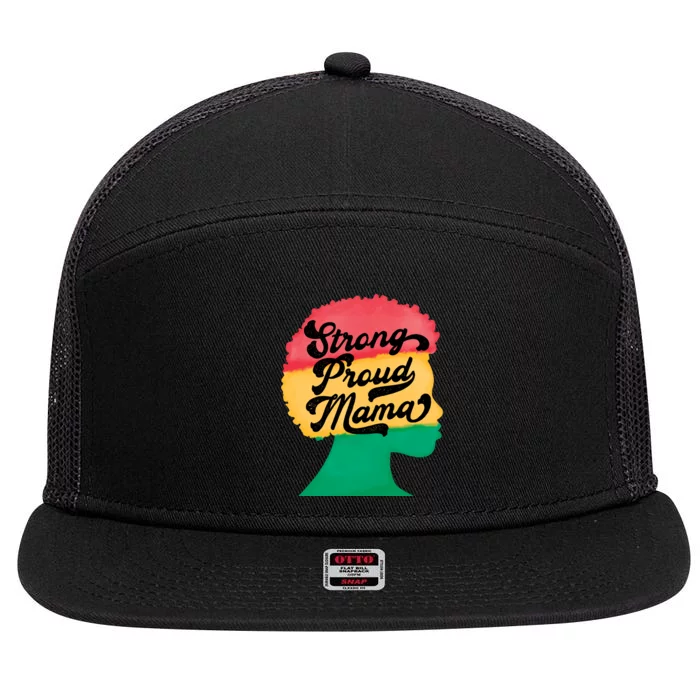 StrongProudMama 7 Panel Mesh Trucker Snapback Hat