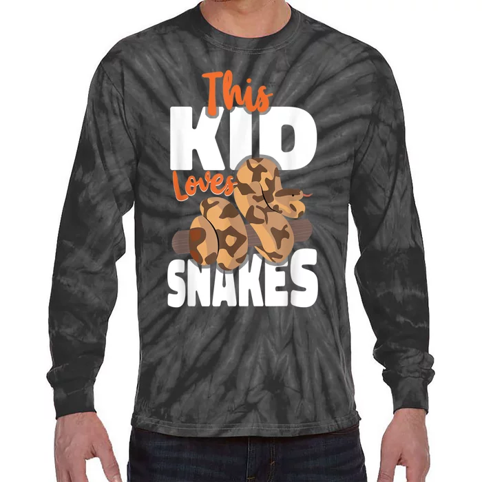 Snake Serpent This Kids Loves Snakes Tie-Dye Long Sleeve Shirt