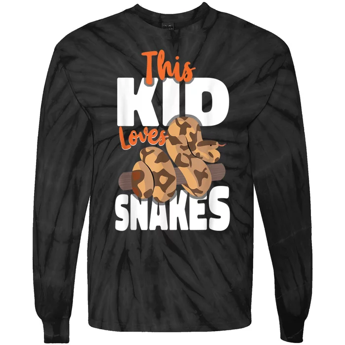 Snake Serpent This Kids Loves Snakes Tie-Dye Long Sleeve Shirt