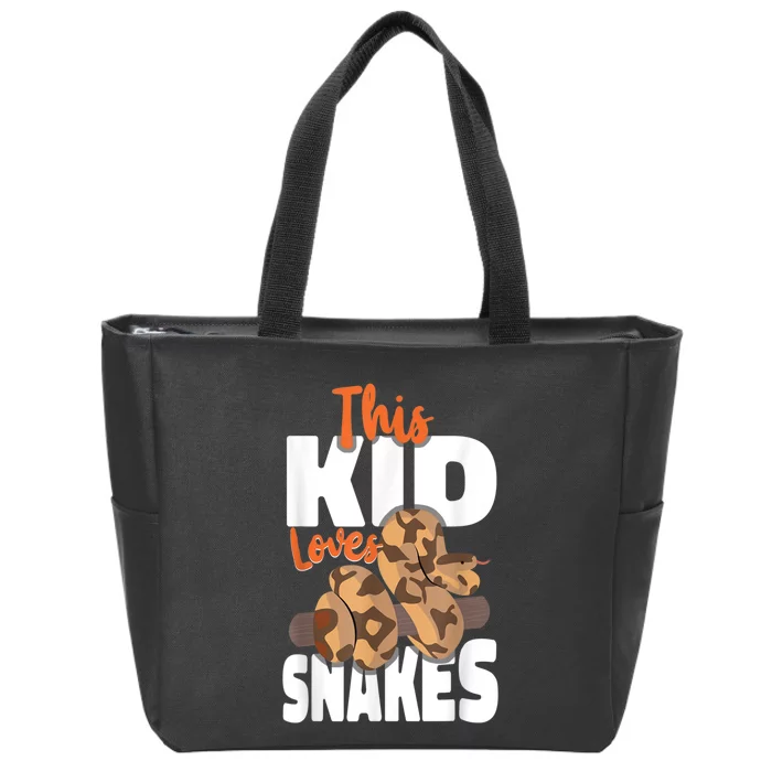 Snake Serpent This Kids Loves Snakes Zip Tote Bag