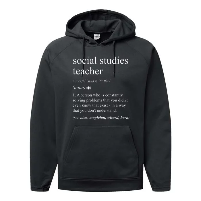 Social Studies Teacher Performance Fleece Hoodie