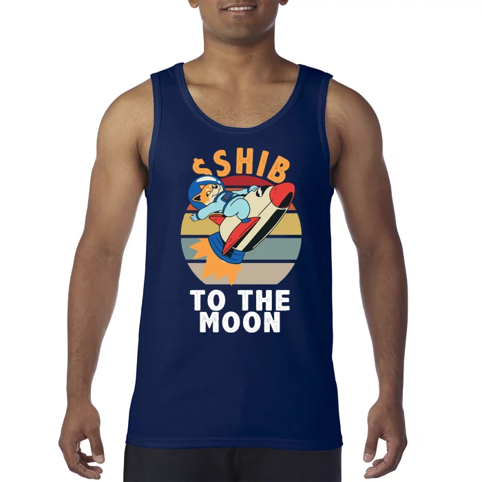 Shiba, Shib To The Moon Tank Top