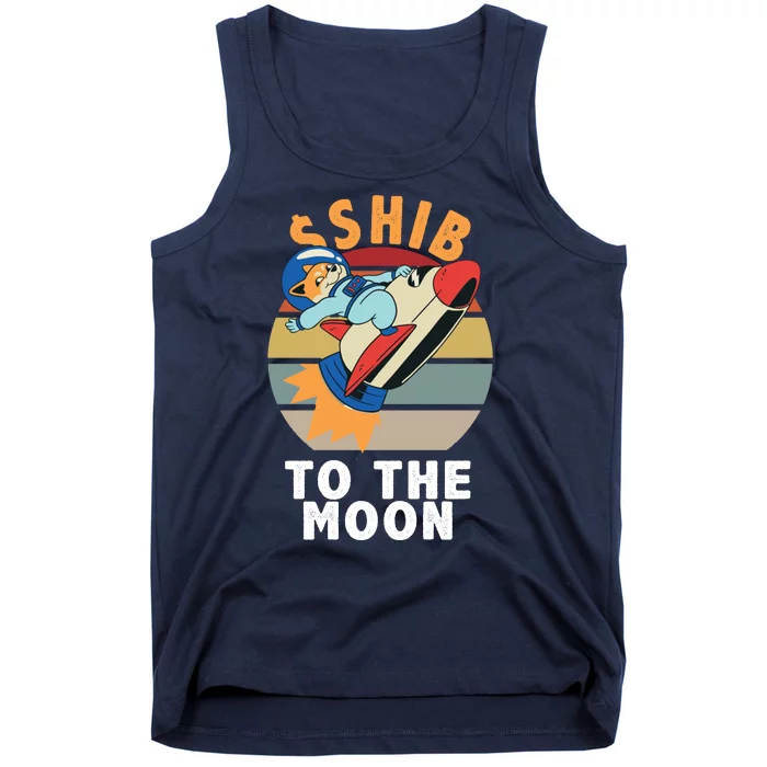 Shiba, Shib To The Moon Tank Top