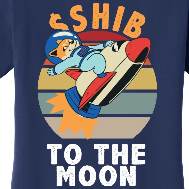 Shiba, Shib To The Moon Women's T-Shirt