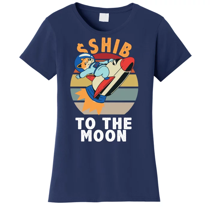 Shiba, Shib To The Moon Women's T-Shirt